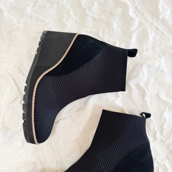 Eileen Fisher Quill Platform Wedge Bootie Size 9 New - Picture 3 of 8